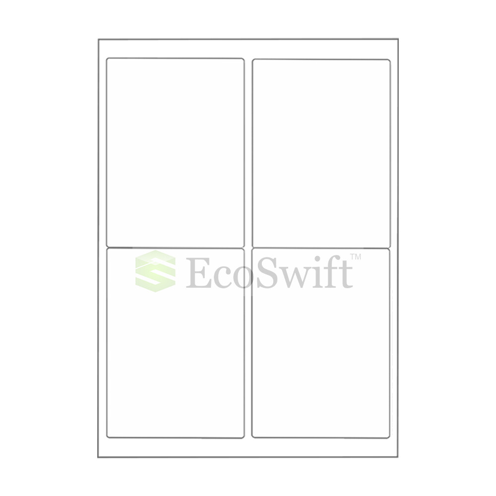 4-40,000 LOT 4 x 5 “EcoSwift” Laser Address Shipping Adhesive Labels 4 per sheet