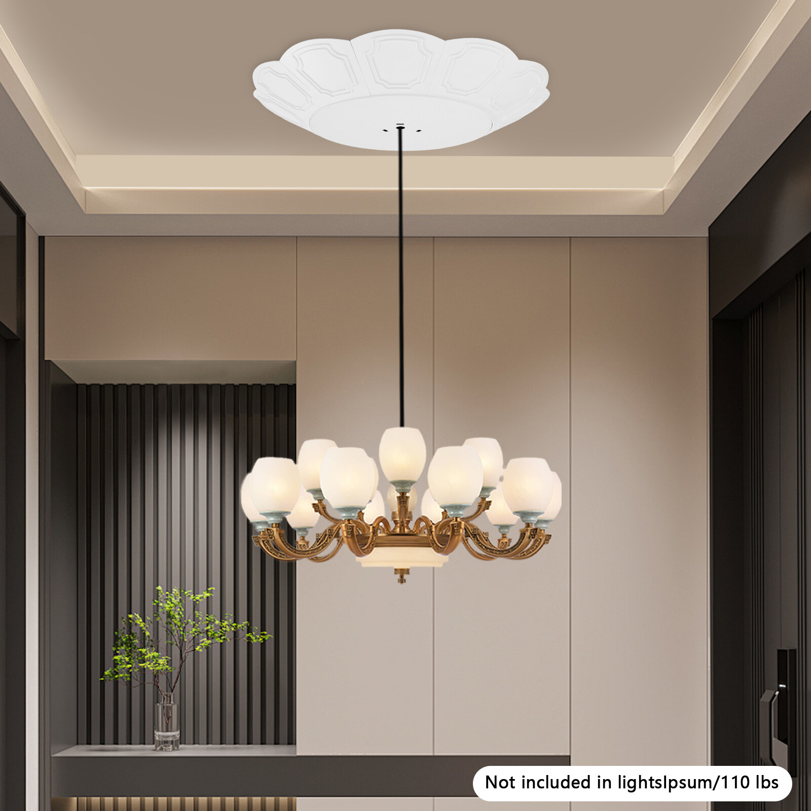Ceiling Mount Chandelier Decor Cover Chandelier Hoist Lifter Cover 50 kg/110 lbs