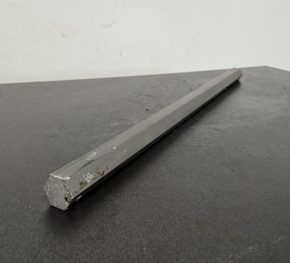 12L14 Cold Drawn Steel Hex Bar Stock 9/16″ x 12″ Long Free Machining