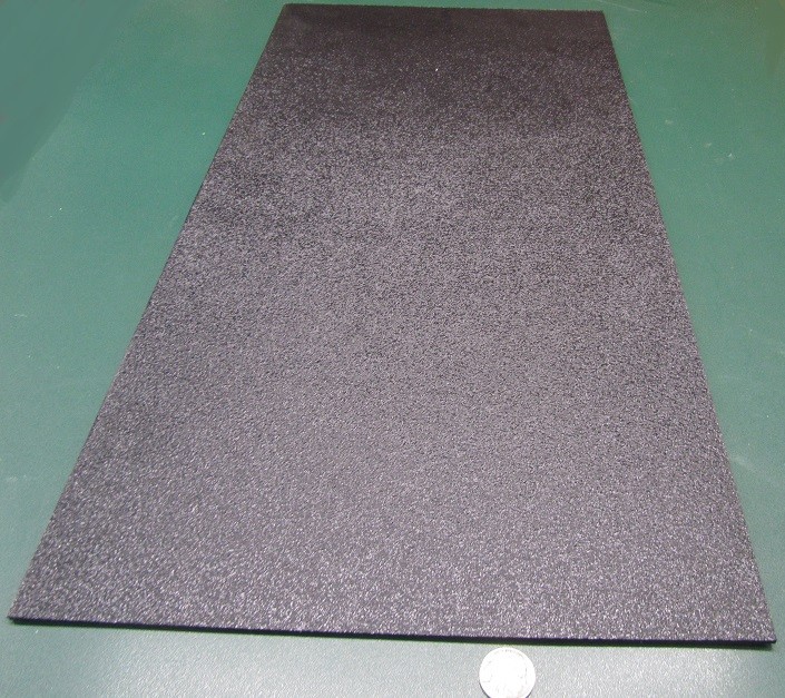 Black ABS Sheet 1/8″ (.125″) X 12″ X 24″ Haircell Textured One Side, 2 Units