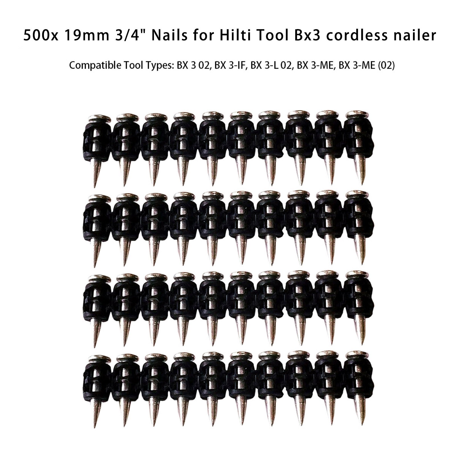 3/4” Concrete Nails for Hilti Bx3 (19mm) -500x Pins For Hilti Bx3 Nails