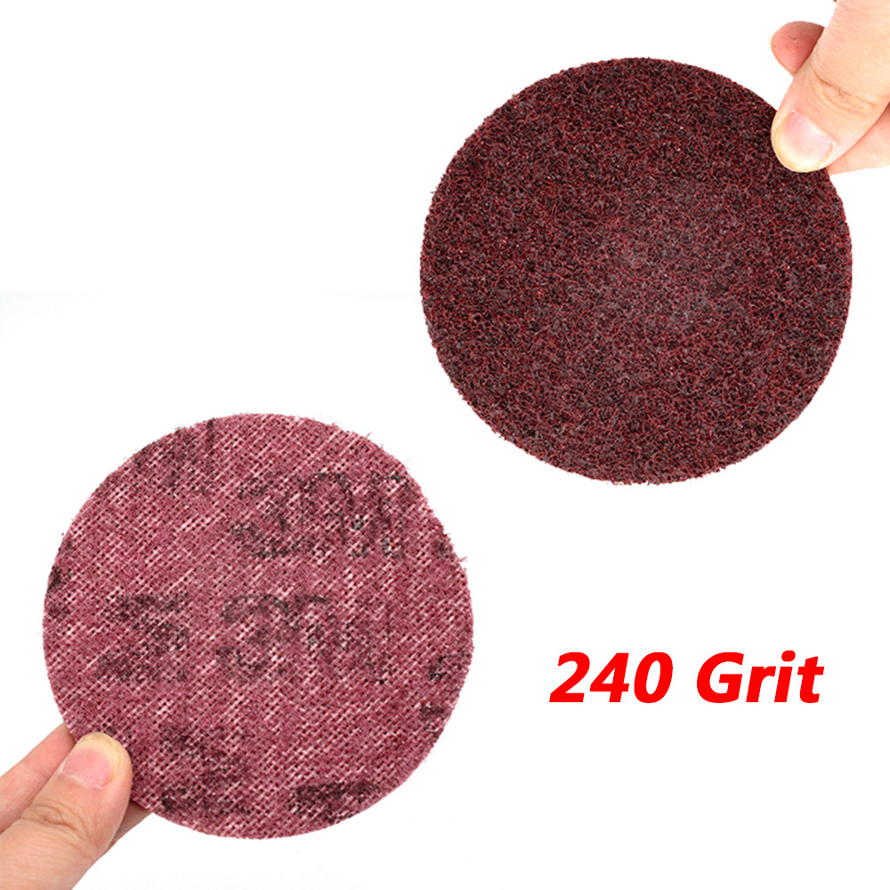50-125mm 2/3/4/5″ Hook Loop Pads Nylon Roll Lock Sanding Discs Grit 150 240 400