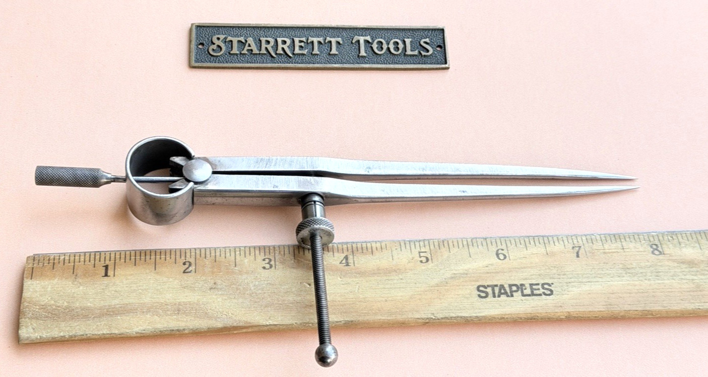 STARRETT No.77B-6 Fay Spring-Type Dividers W/Square Legs; 6.0” Size & Capacity.