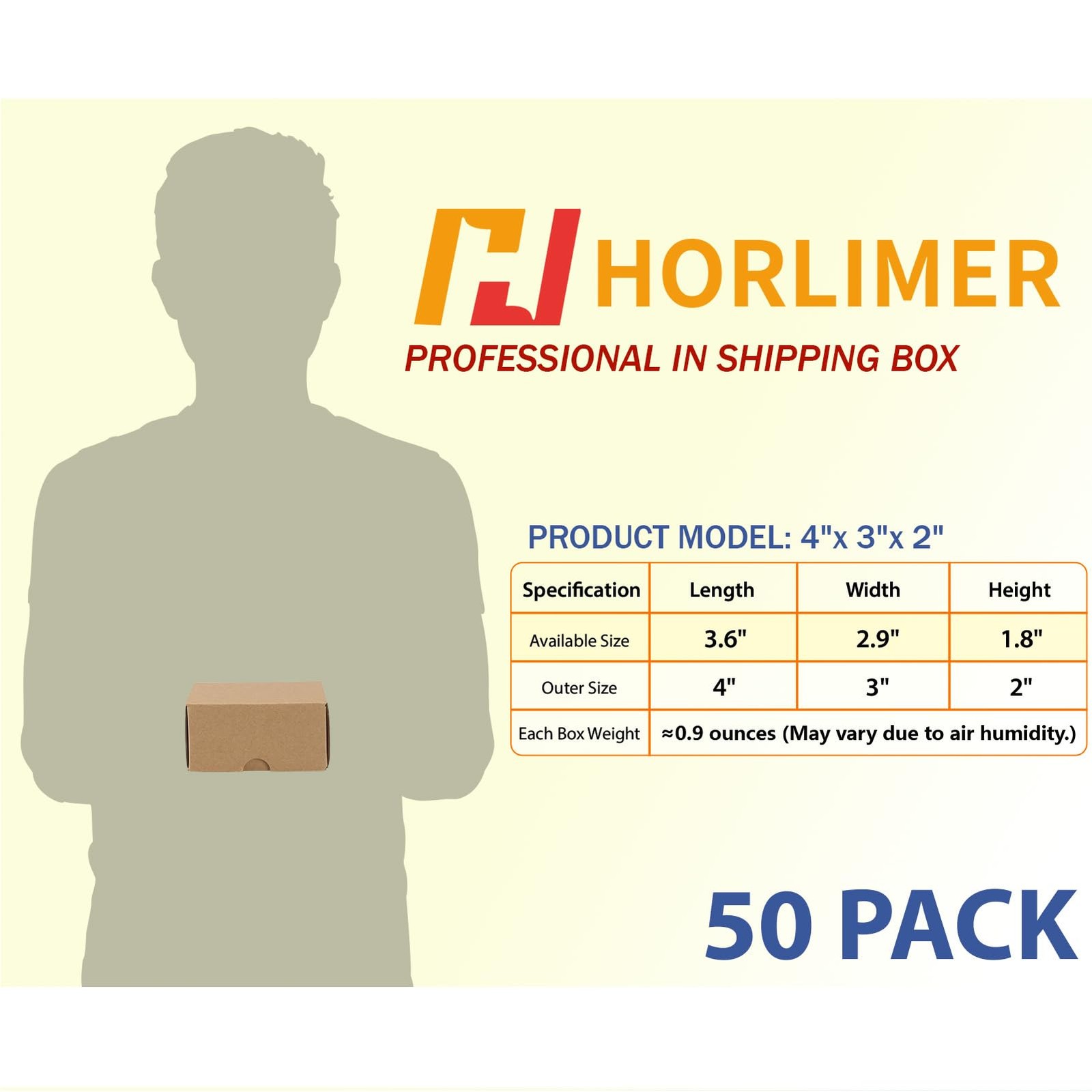 4x3x2 inches Shipping Boxes Set of 50, Brown Corrugated Cardboard Box Literat…
