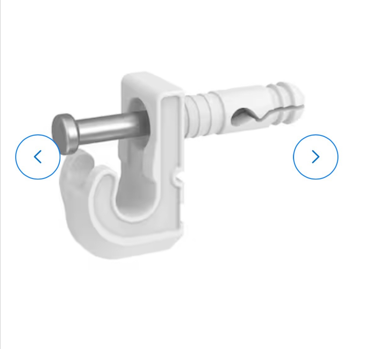 (48-Pk) Closetmaid Drywall Clip White 1770