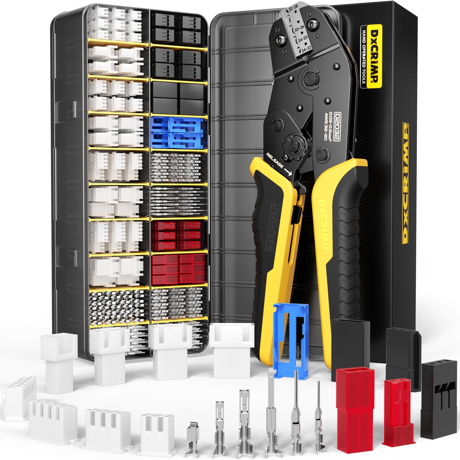 DxCRIMP Crimping Tool Connector Kit, 20 Types of JST-XH/SYP 2.5mm and 2.54mm …