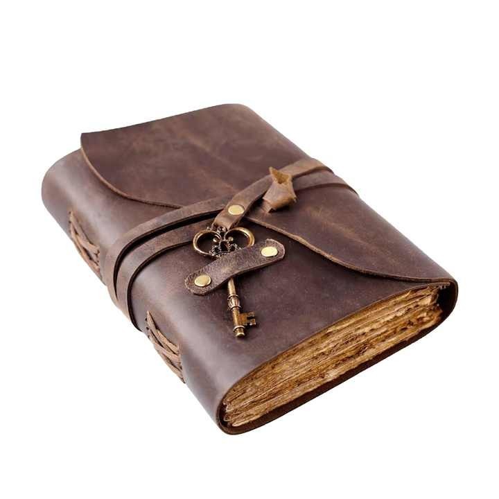 Handmade Leather Bound Diary Rustic Vintage Journal Daily Writing Notebook 6×8