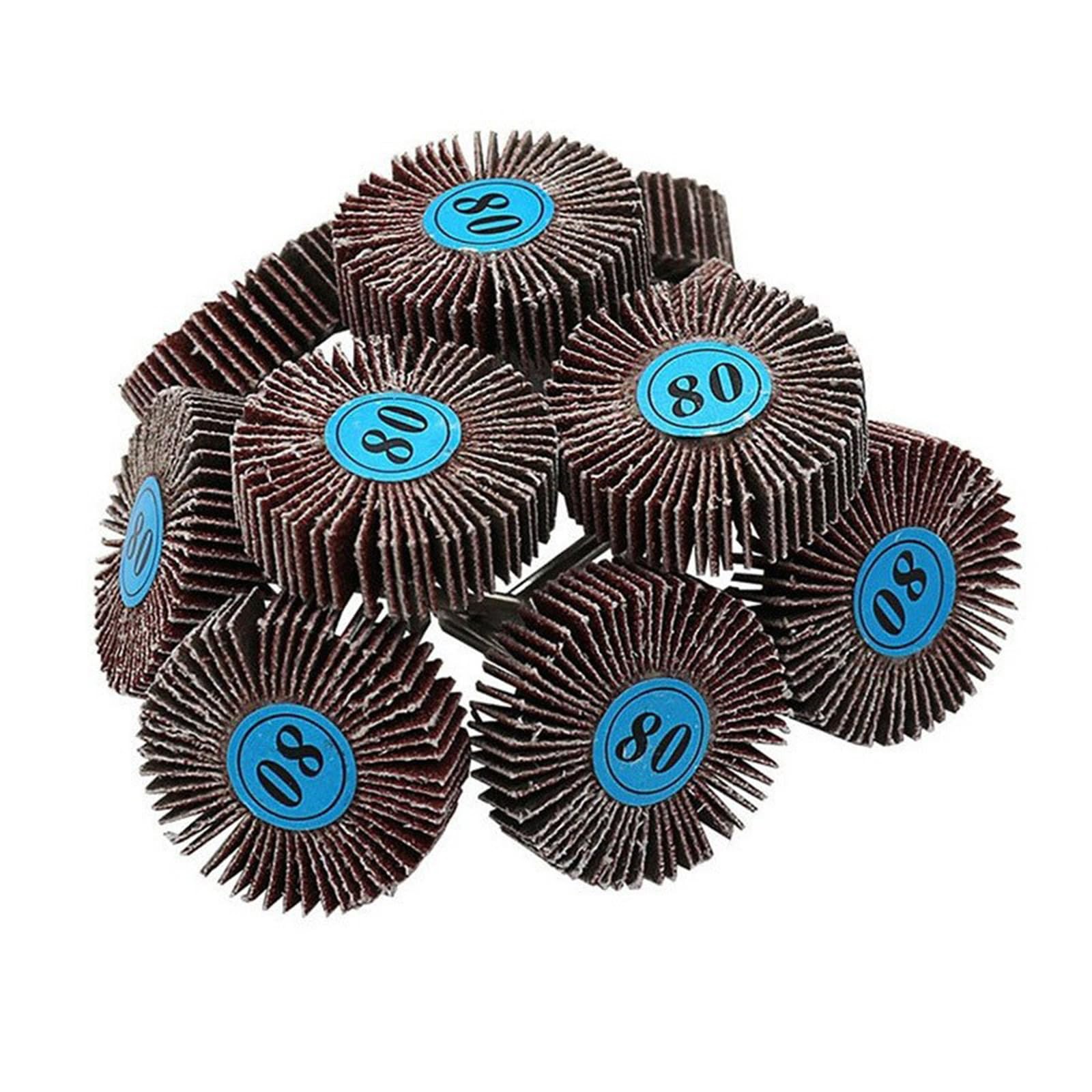 20 Pcs Dremel Flap Wheel Sandpaper – 80 Grit, 32 mm (Outer), 2.5 (Inner)