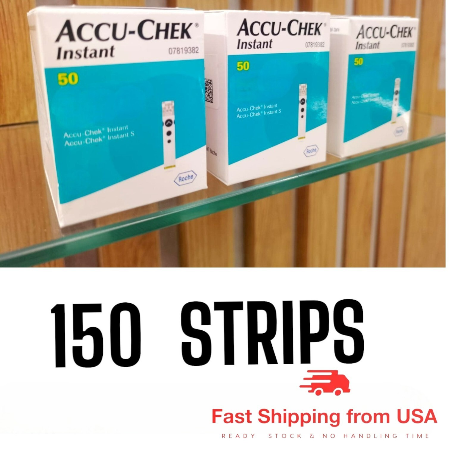 150 Accu-Chek Instant Test Strips , Same Day Delivery from USA Exp:09/2026
