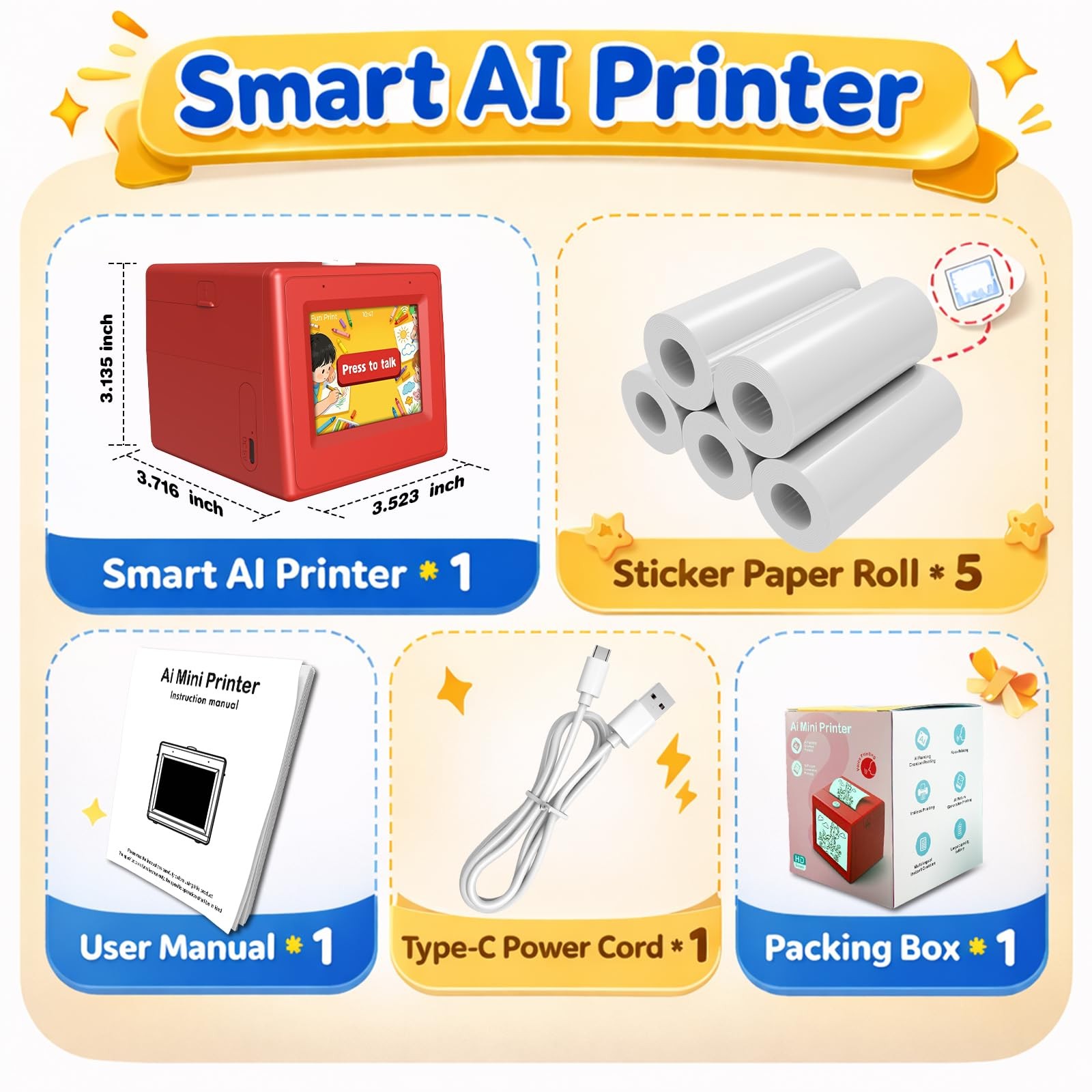 Bioetva Ai Smart Voice Sticker Printer Smart Thermal Sticker Printer Voice