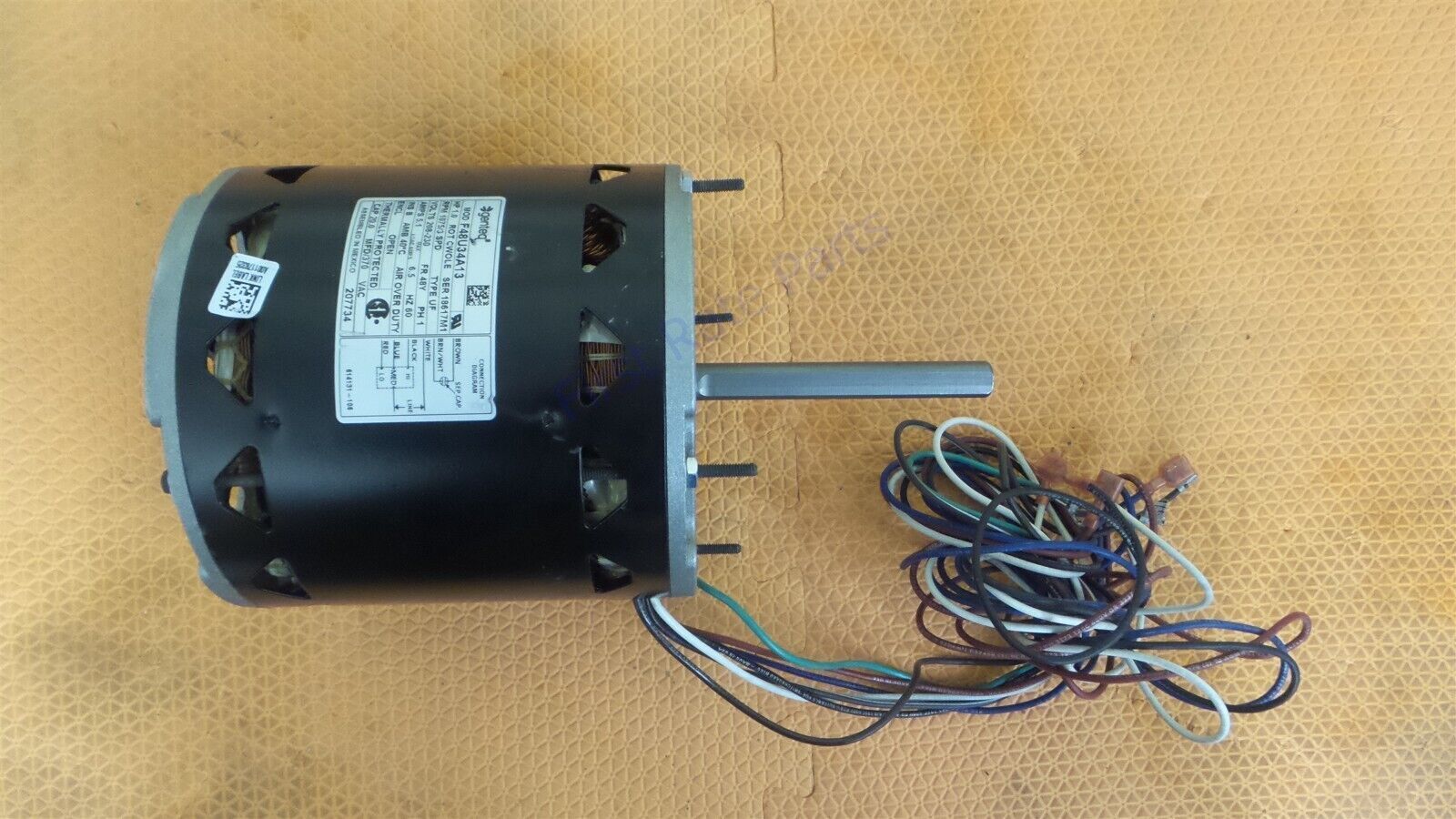 Reznor 207734 Fan Motor F48U34A13 RZ207734 LDAP 400-1200 1 HP 1075 RPM Genteq