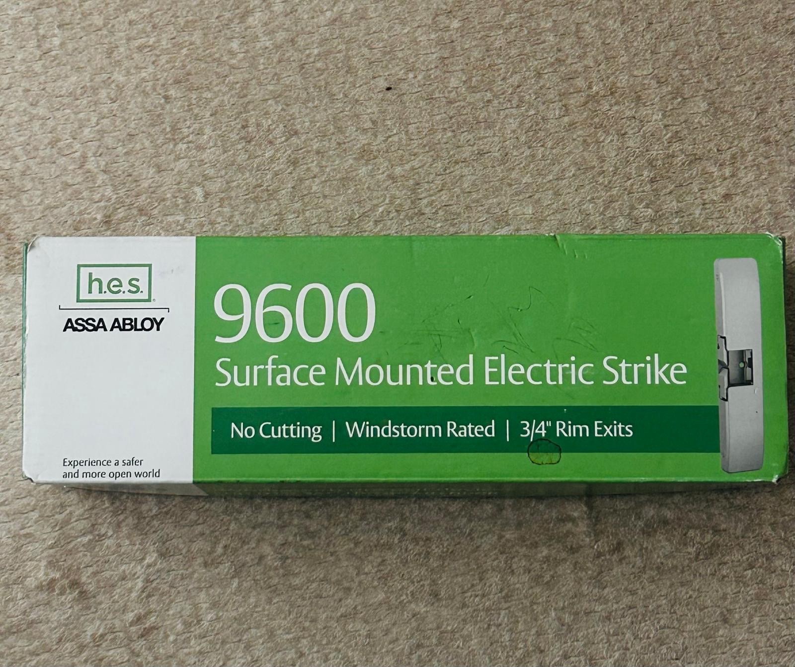 HES 9600 Surfaced Mounted Electric Strike ASSA ABLOY 3/4” Rim Exit
