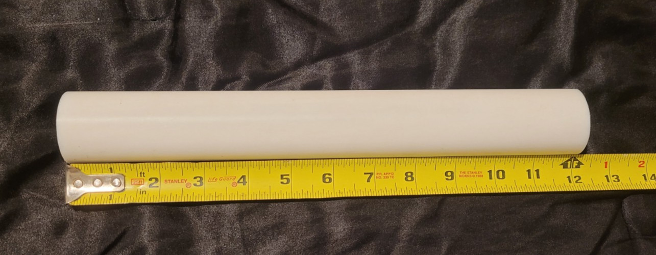 Teflon 1 5/8 Dia Round Stock 12″ long (1.625 X 12.000) INV#W-83