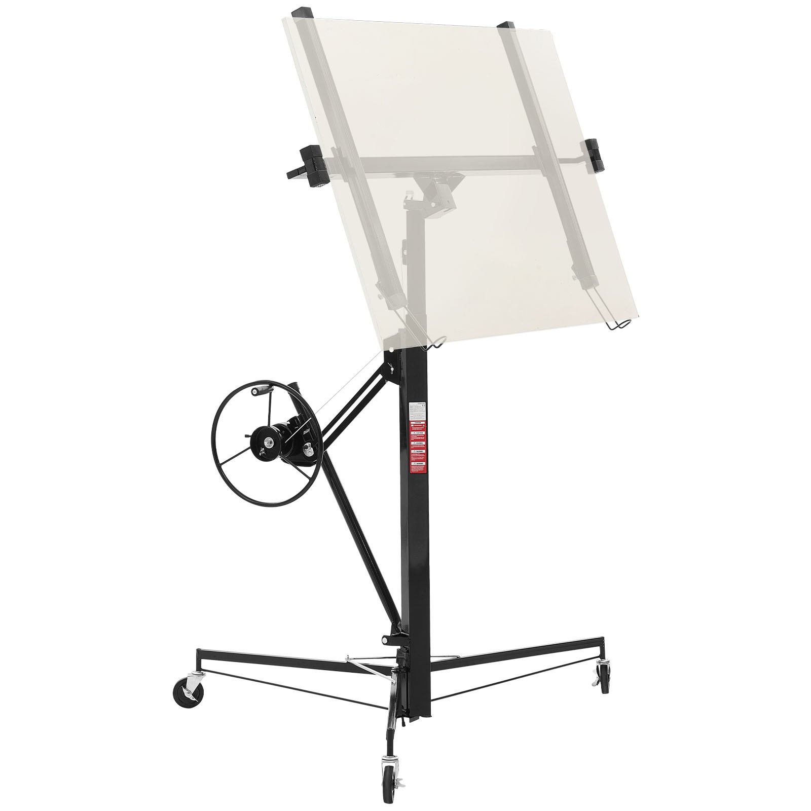 Uimoso 16Ft Drywall Lifter Sheetrock Hoist Lift Adjustable arm & Lockable Wheels