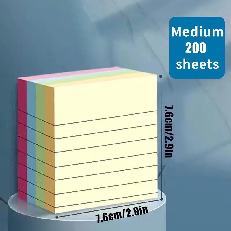 200/360 Sheets Color Sticky Notes Self Adhesive Page Markers Memo Tabs Notepad
