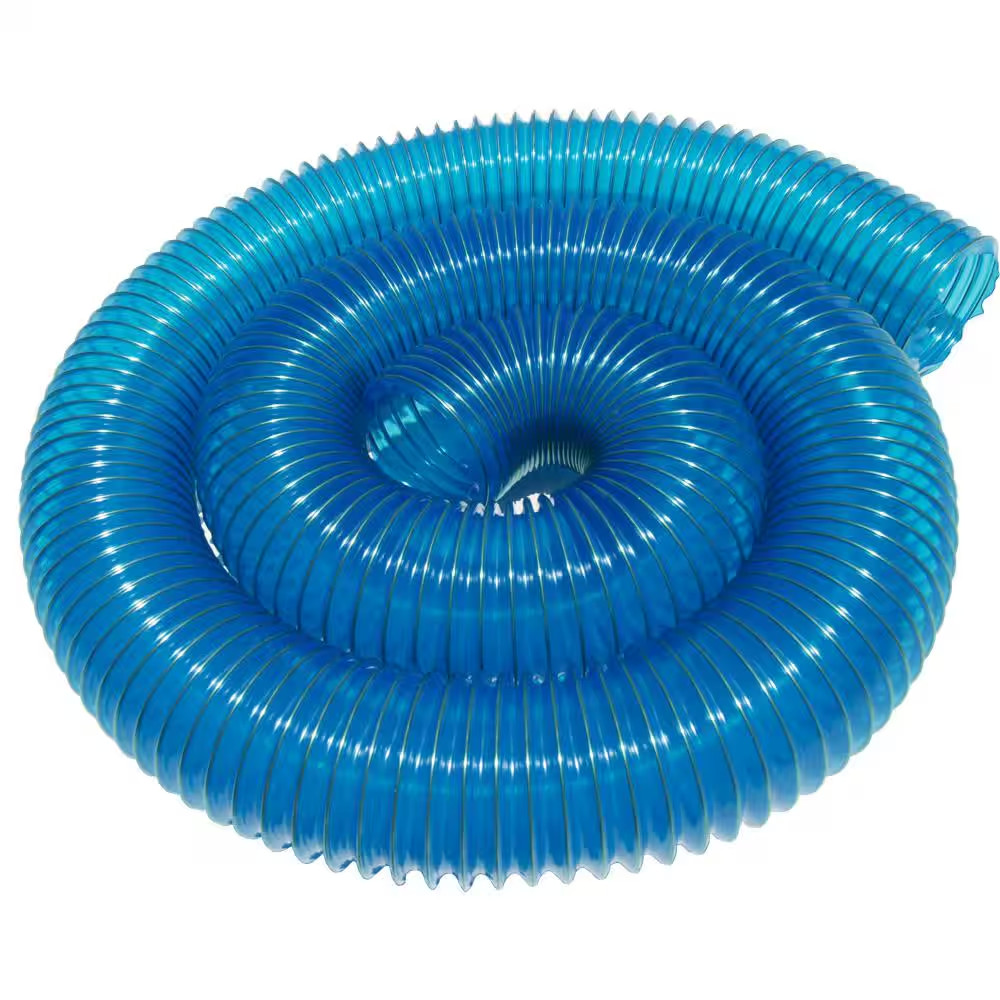 1.5 In. D X 12 Ft. PVC Flexduct Coil Flexible Ducting in Blue