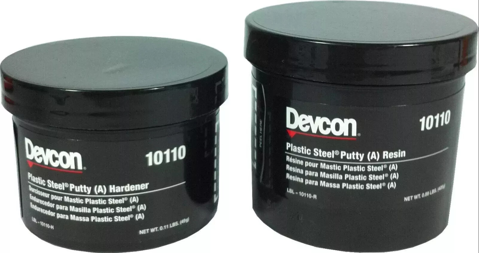 1 SET DEVCON 10110 PLASTIC STEEL PUTTY (A) 1 lb. Kit New Sealant