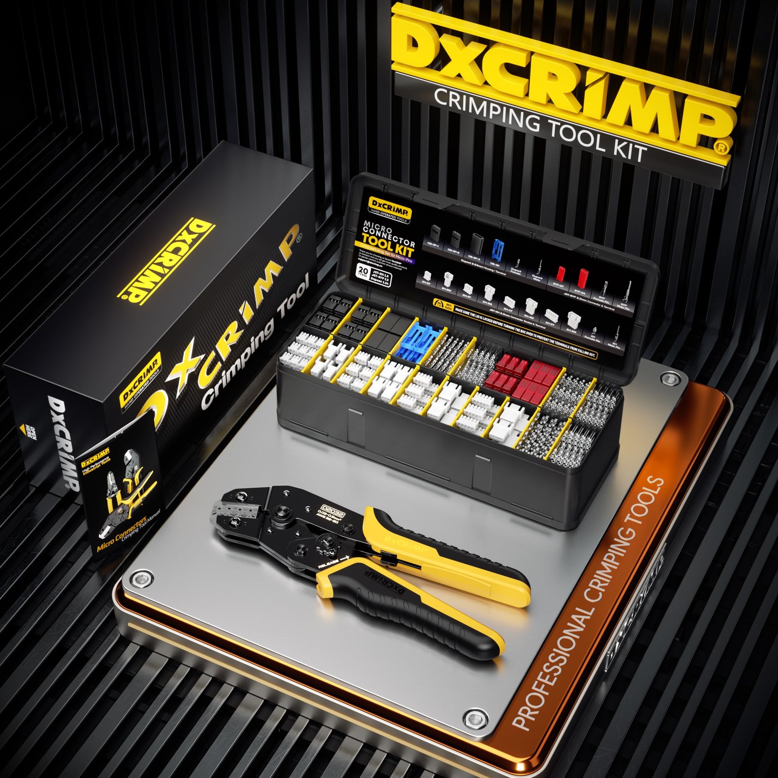 Crimping Tool Connector Kit, 20 Types of JST-XH/SYP 2.5mm and 2.54mm Connecto…