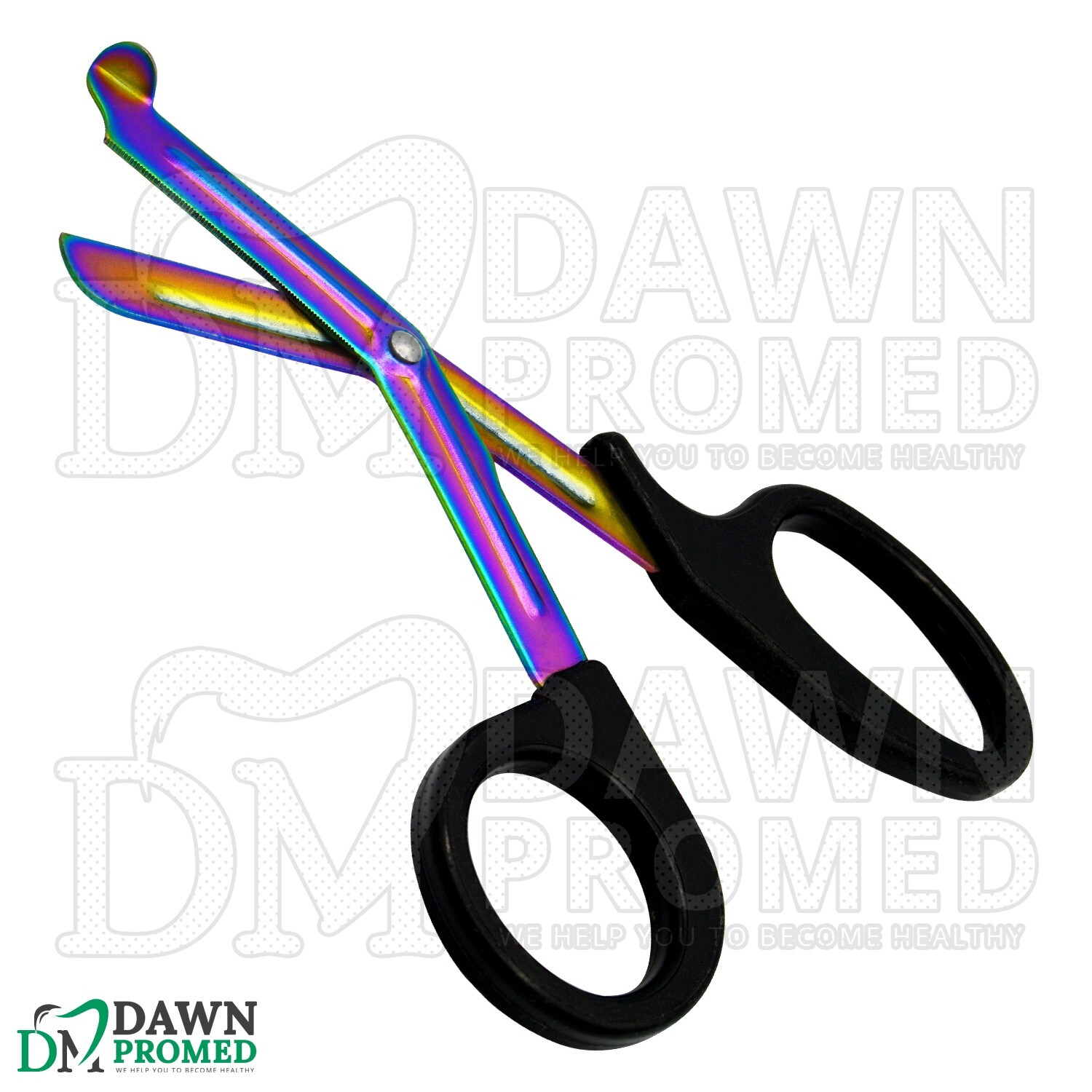 3 EMT Scissors 7.25″ Rainbow Blades with Black Handle Utility Shears German Gr