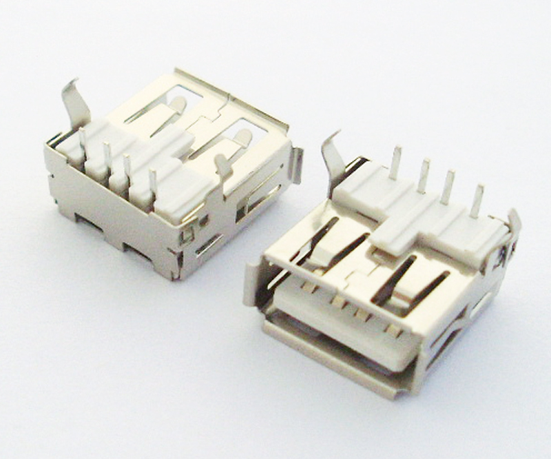 1pc A Type 90D Right Angle USB 4pin Female Jack Socket PCB Mount Connector