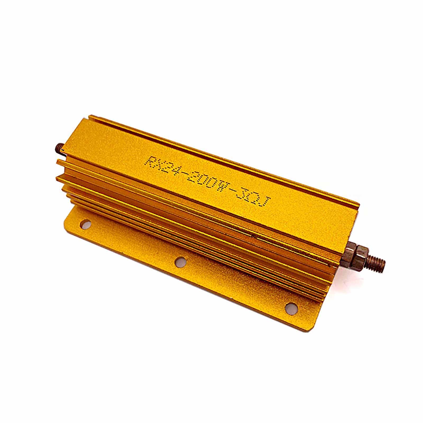 200W Golden Aluminium Load Resistor Wirewound 0.1 ohm to 10K ohm – High Quality