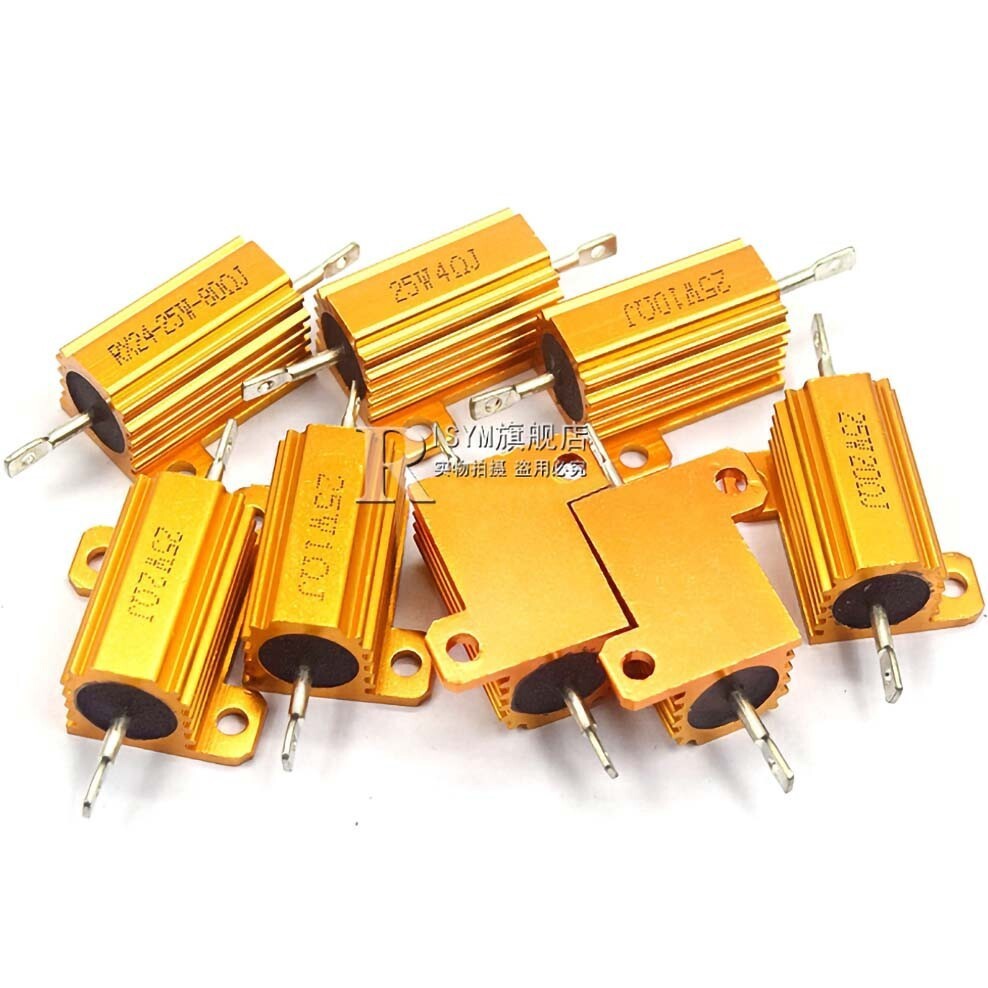 Aluminium Metal Shell Wire wound Power Resistors ±5% 25W RX-24 0.1Ω to 10KΩ