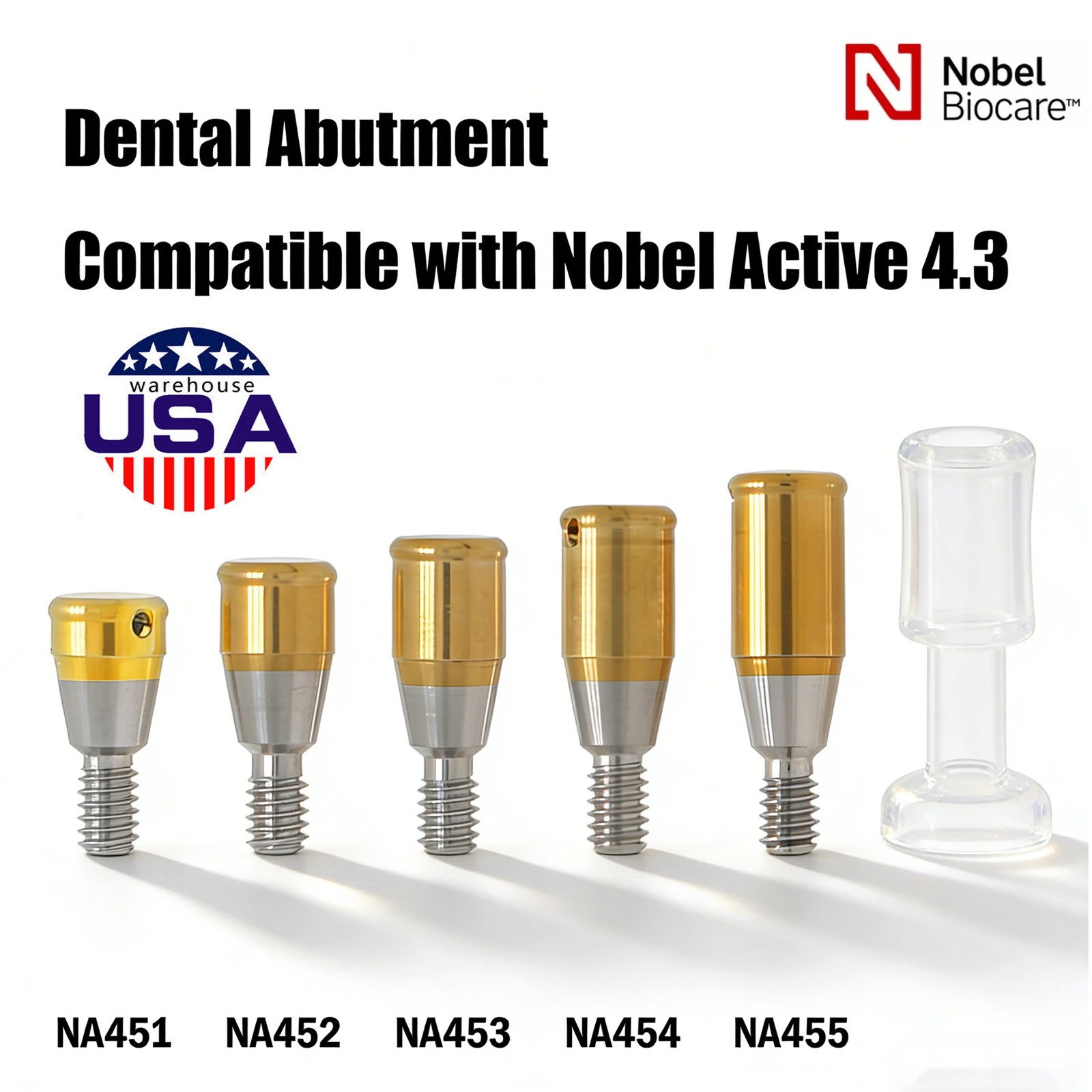 US Zest Attachment Locator Abutment Internal Conical Connection for NobelActive