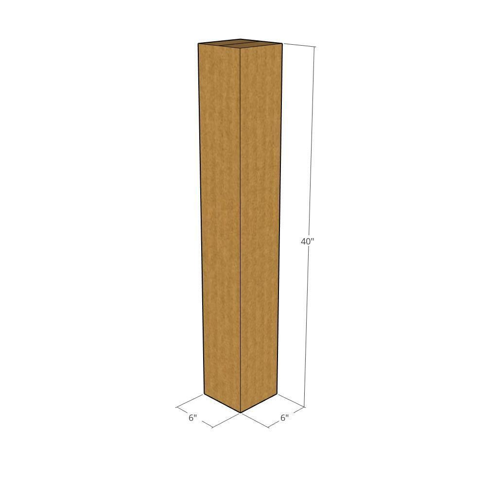 10 6x6x40 Kraft Brown Corrugated Shipping Boxes 32 ECT Single-Wall New