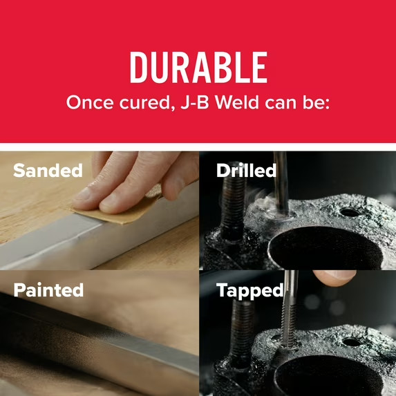 Strongest Metal Steel Aluminum Bond Adhesive Cold Weld Reinforced Epoxy Glue 2oz