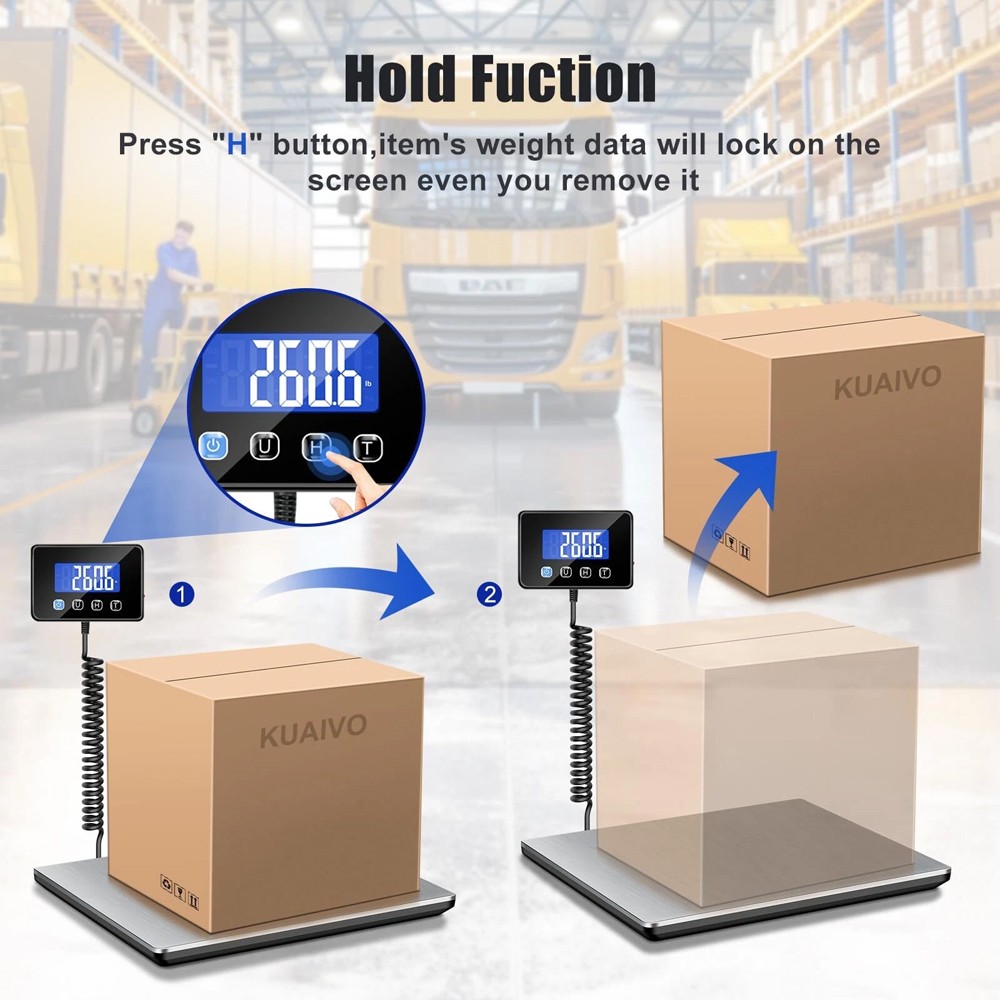 440LB Heavy Duty Digital Postal Parcel Scales Platform Postage Shipping Weighing