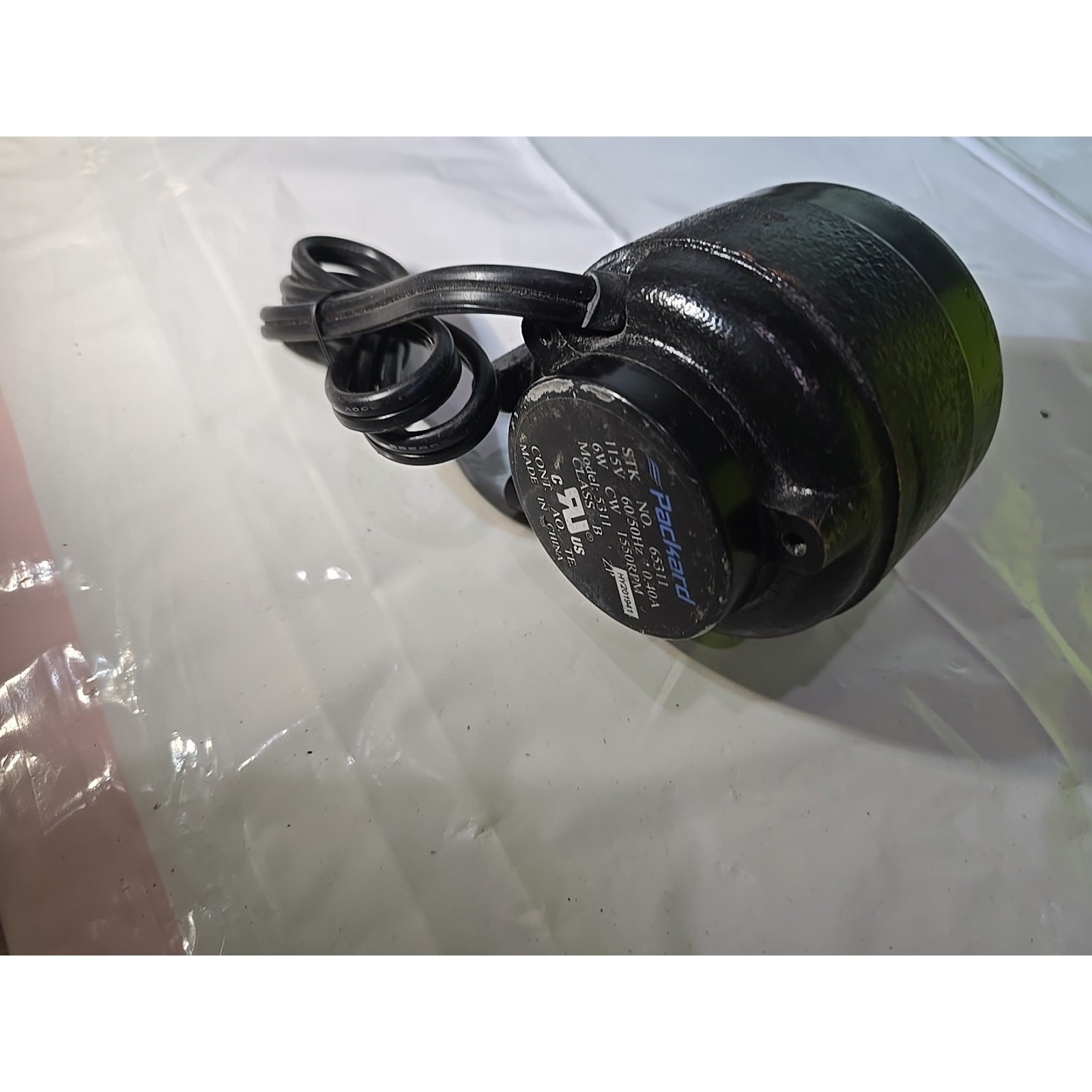 Packard 65311 Unit Bearing Motor 6W CW 115V 1550RPM 0.40Amps