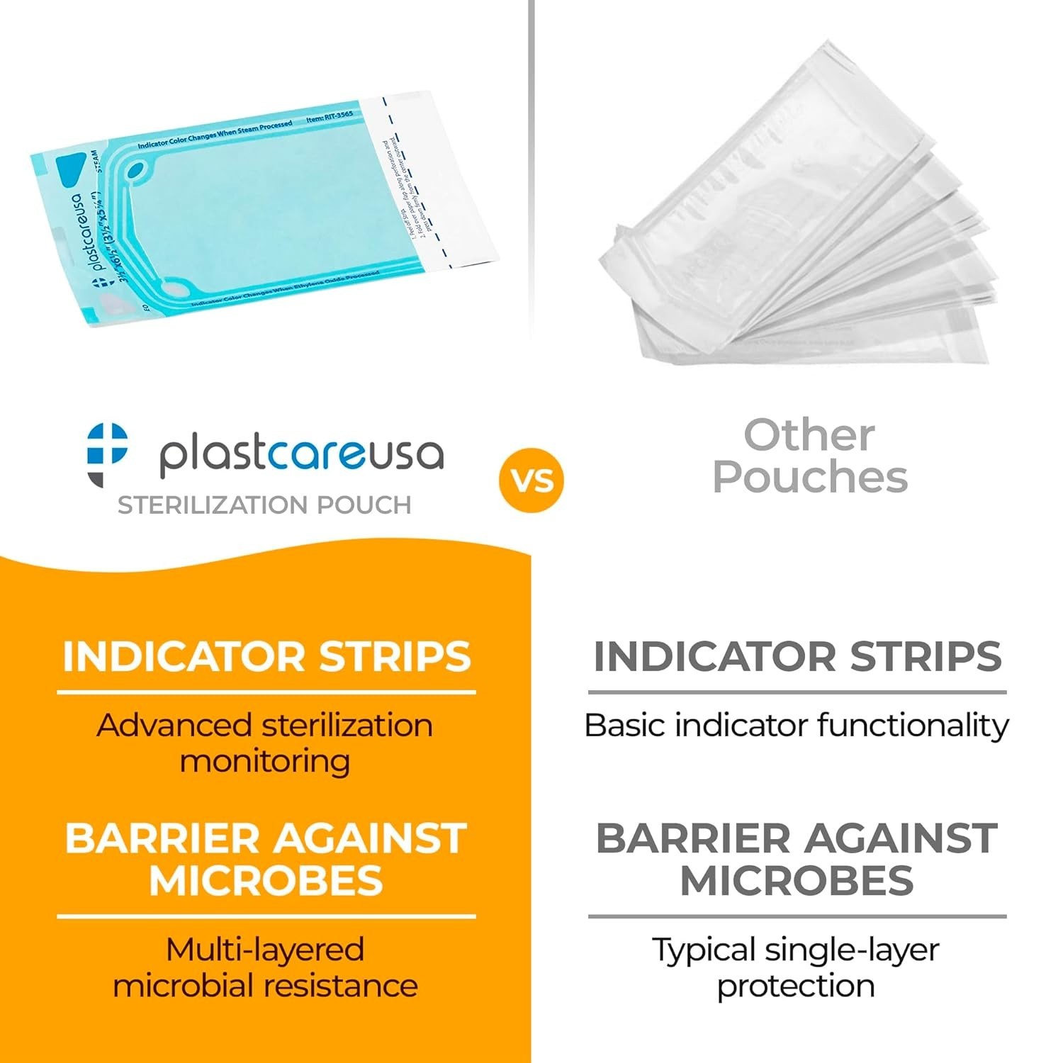 1000 Latex-Free Autoclave Bags with Color-Changing Indicator – 3.5 x 5.25 Inches