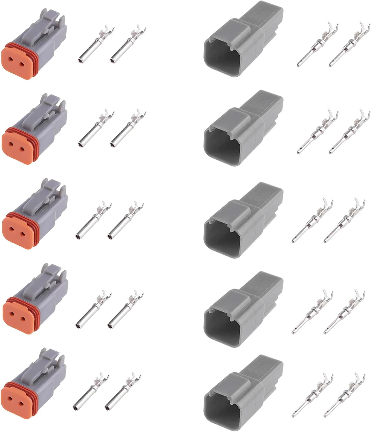 Deutsch DT 2 Pin Connector Kit Waterproof Male Female Plug Socket Quick Disc…