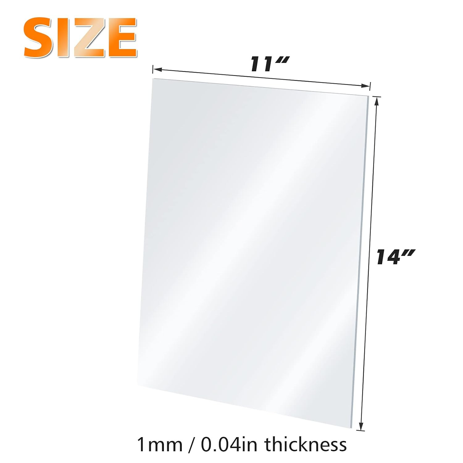Plexiglass Sheets Acrylic Sheets 20 Pack of 11X14’’ 0.04 Thick Clear