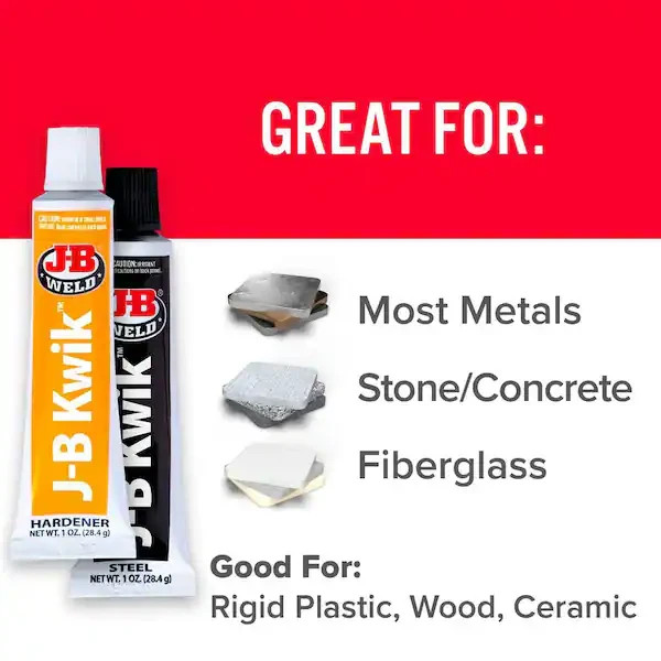 J-B Weld 8276 KwikWeld Quick Setting Steel Reinforced Epoxy – Dark Grey 2 oz