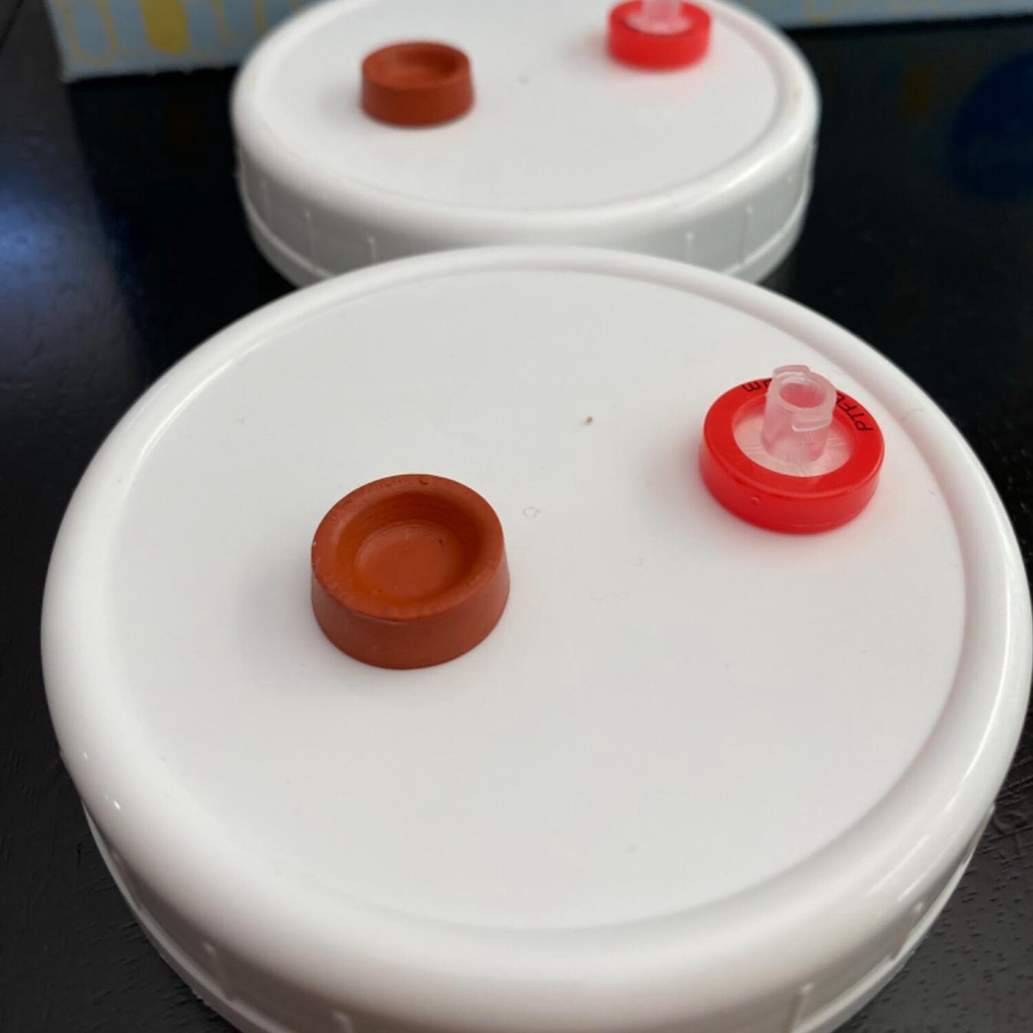 1000PCS HPLC PTFE Syringe Filters Membrane Wheel Red 0.45μm 25mm Lab Hydrophobic