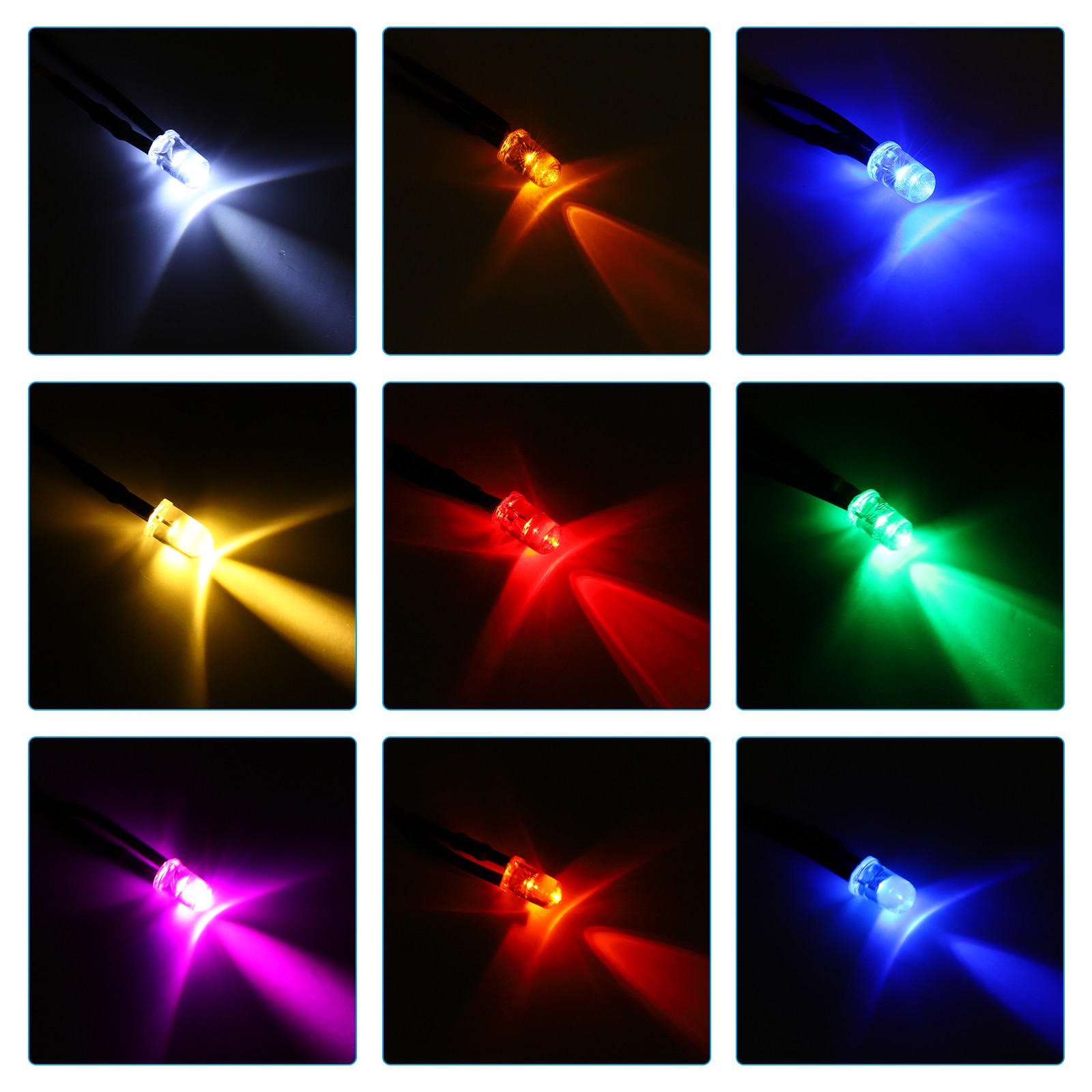5mm LED Diode Light, 50 Pcs 3-6V DC Pre Wired Mini LED Lights, Warm White