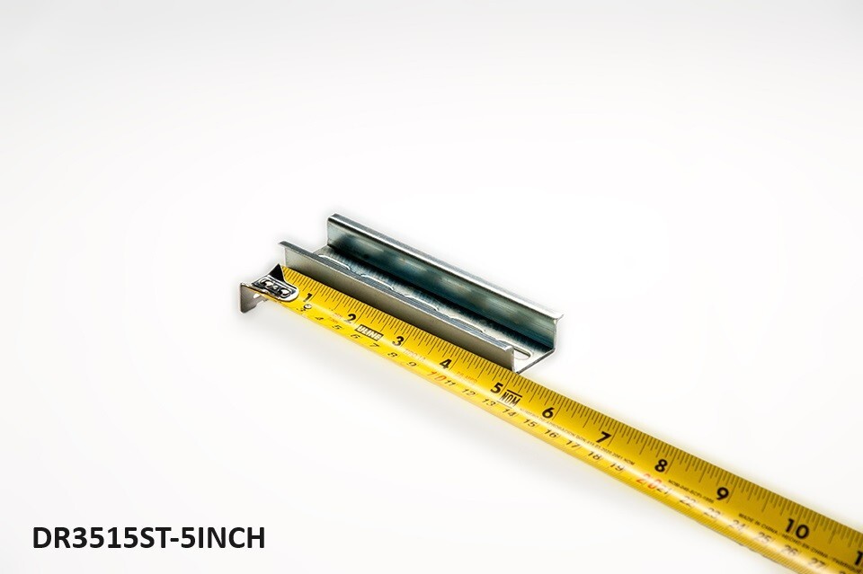 New DIN Rail Slotted Steel, Pre-Cut 35mm x 15mm, 125 mm (~5 (4.9) Inch) Long