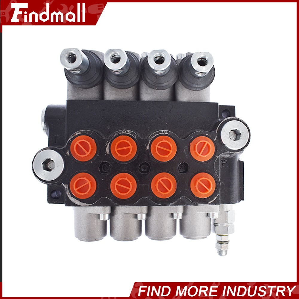 4 Spool Hydraulic Monoblock Double Acting Control Valve 11 GPM SAE Ports 3625PSI