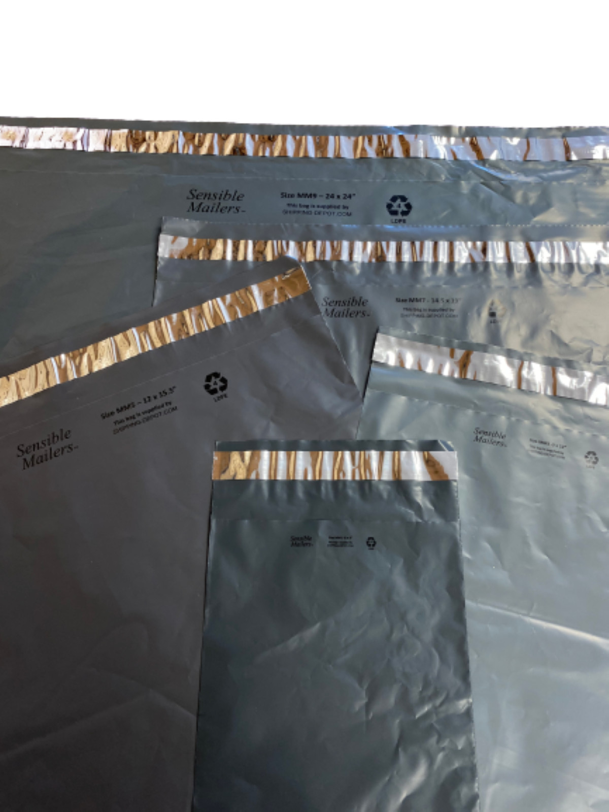 1(Sample)-1,200 24×24 Recycled Earth Friendly Shipping Poly Bags Envelopes