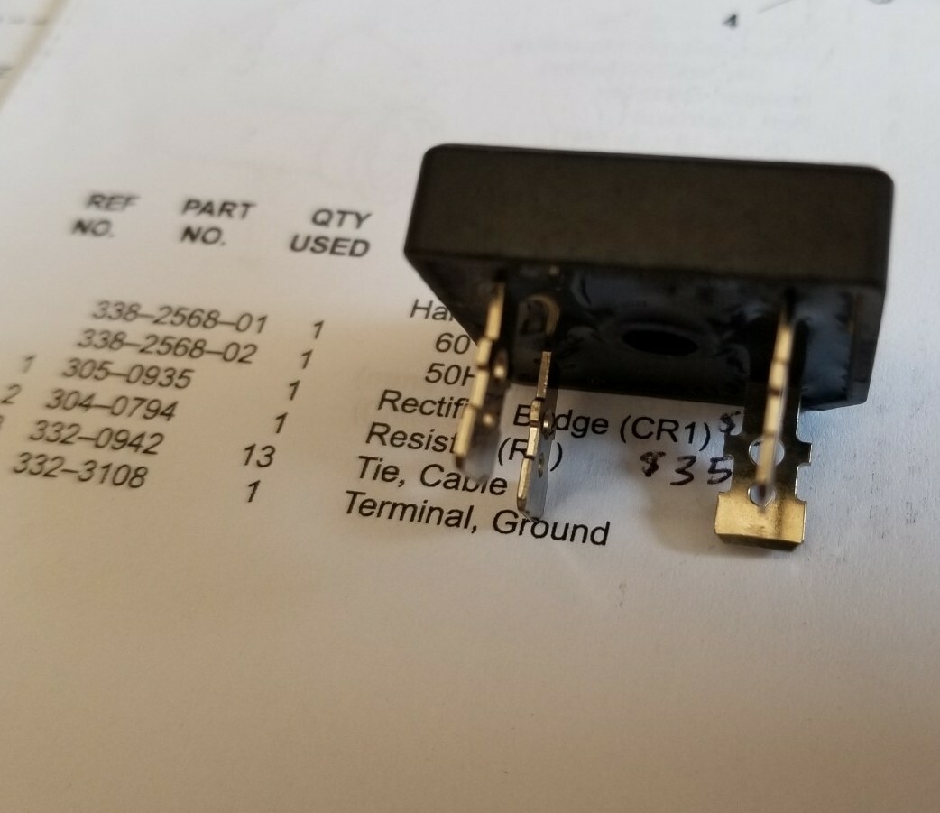 305-0935 ONAN MICROLITE 4000 BRIDGE RECTIFIER KY MICROLITE NOS 90 day warranty