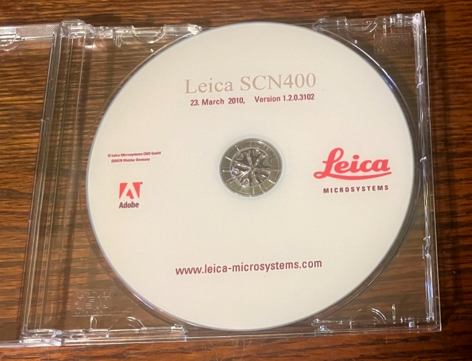 Leica Microsystems SCN400 Slide Scanner Software on CD-ROM