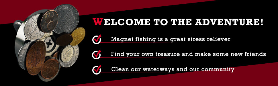 MagGear Salvage Fishing Magnets 370LB/168KG Pull Force Neodymium/Rare Earth Fish