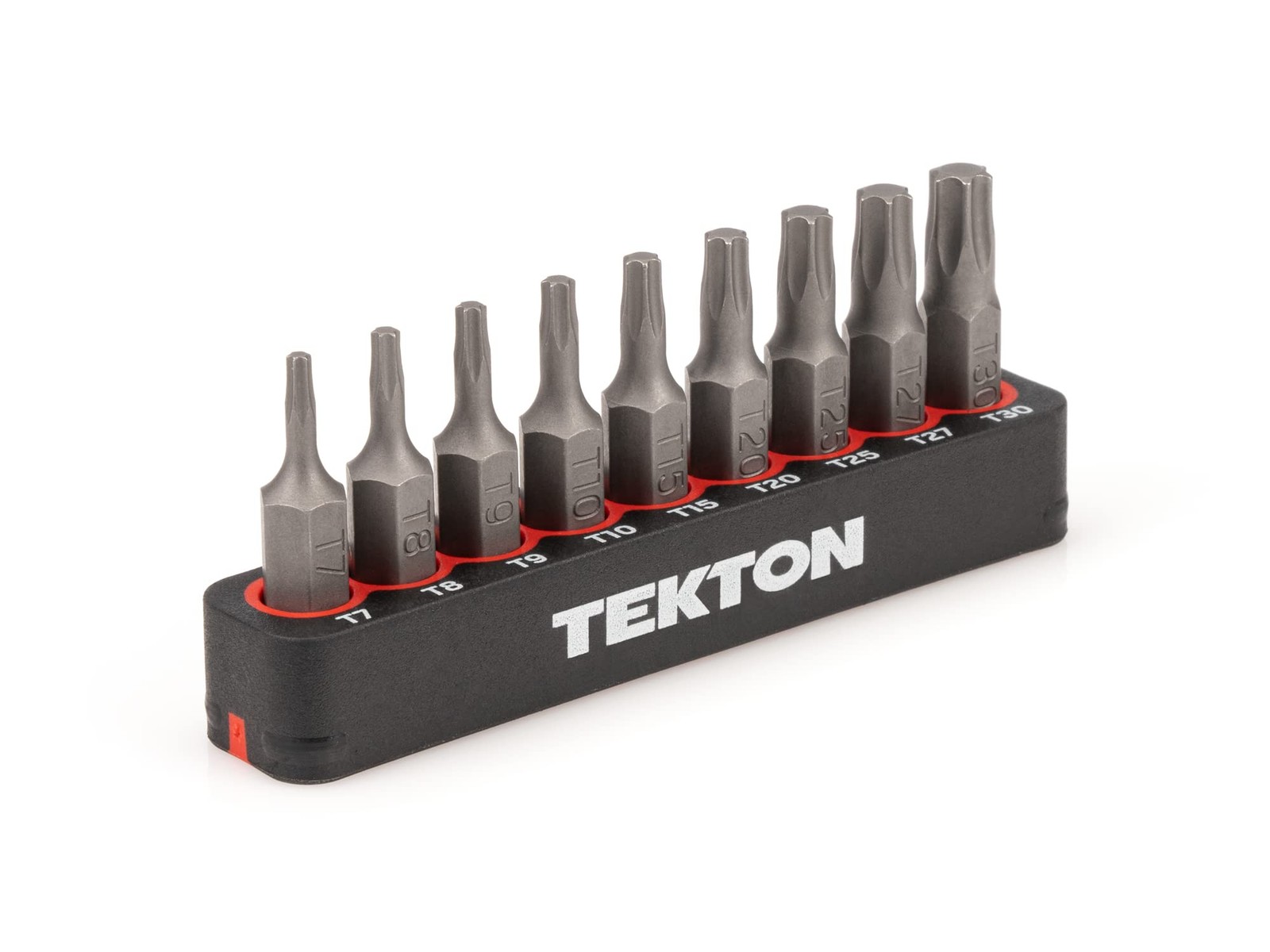 TEKTON 1/4 Inch Star Bit Set with Rail, 9-Piece (T7-T30) | DZT93001 9-Piece, 0