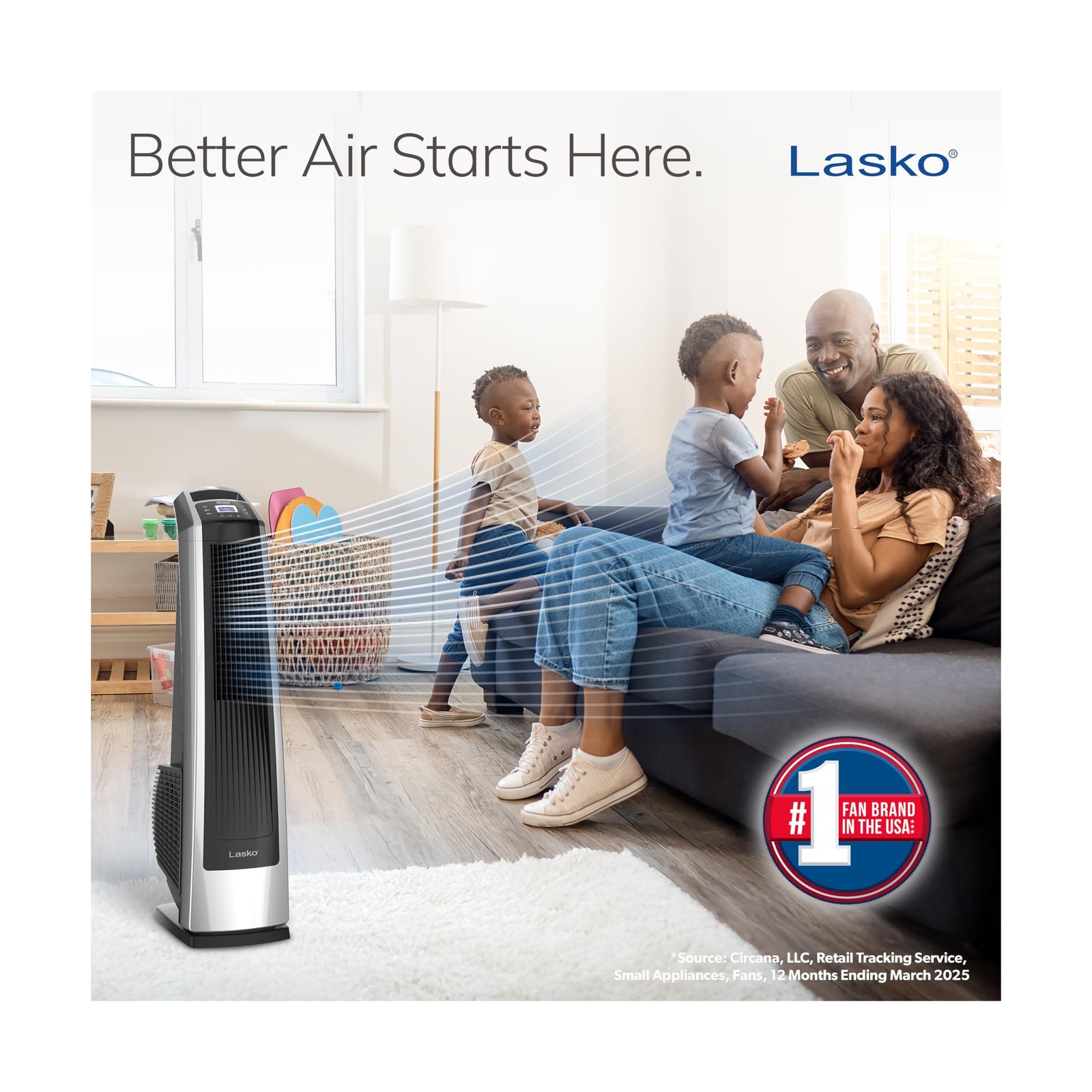 Lasko High Velocity Oscillating Tower Fan for Bedroom, Garage, Basement, and …