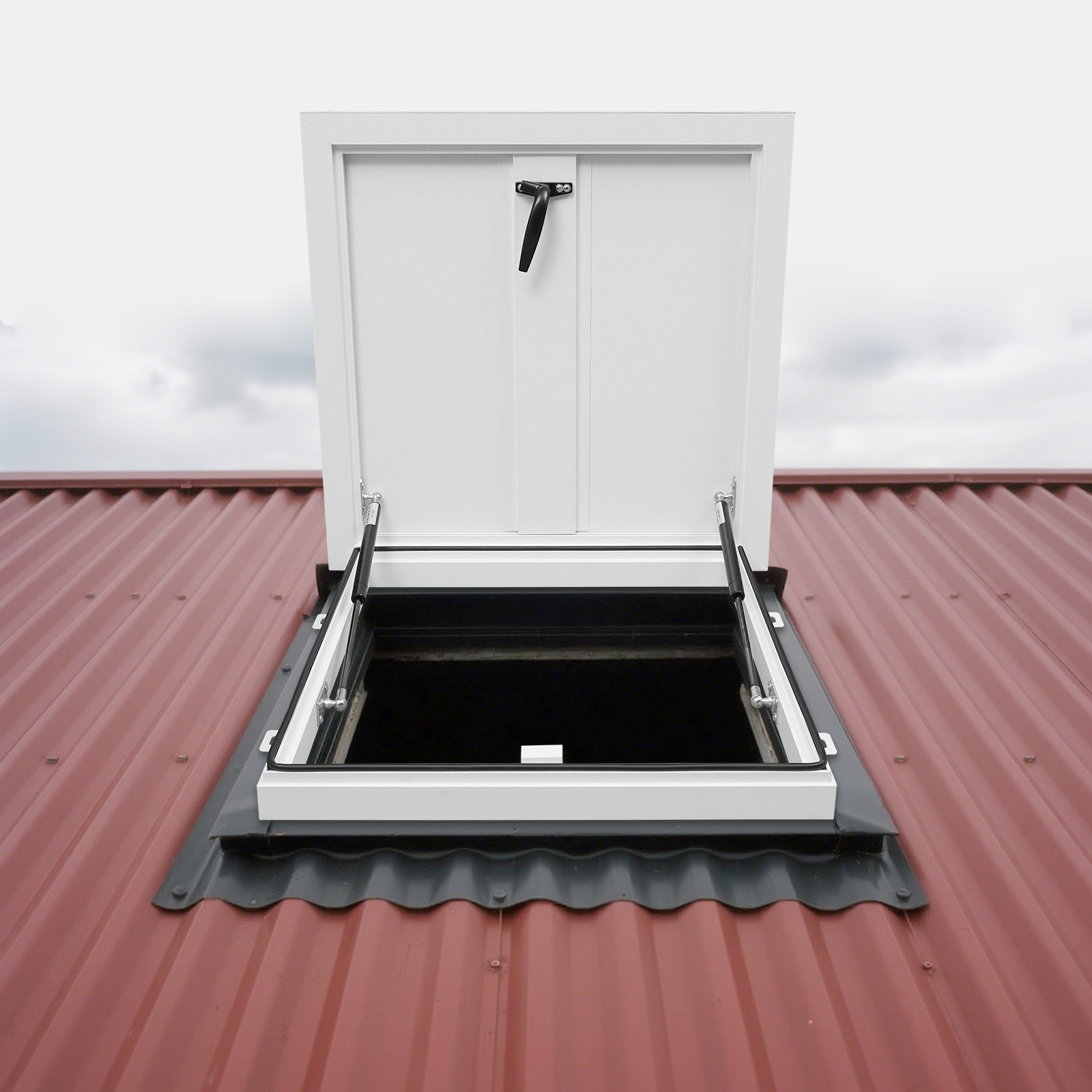 Roof Hatch, Roof Security Door, Roof Access Hatch 19.7in L X 19.7in White