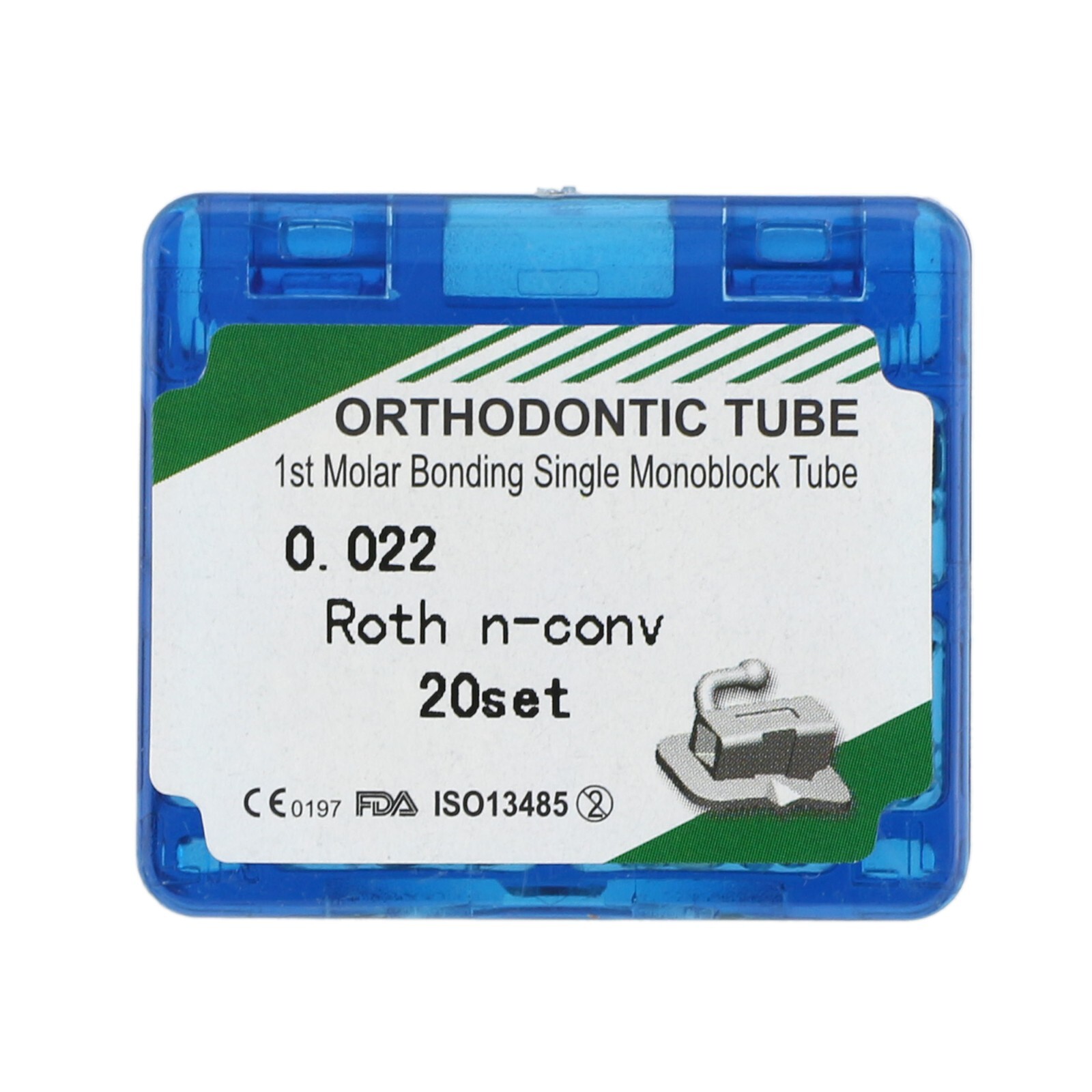 20 Sets Orthodontic Molar Bracket Buccal Tubes Roth MBT 022 1st 2nd ortodoncia