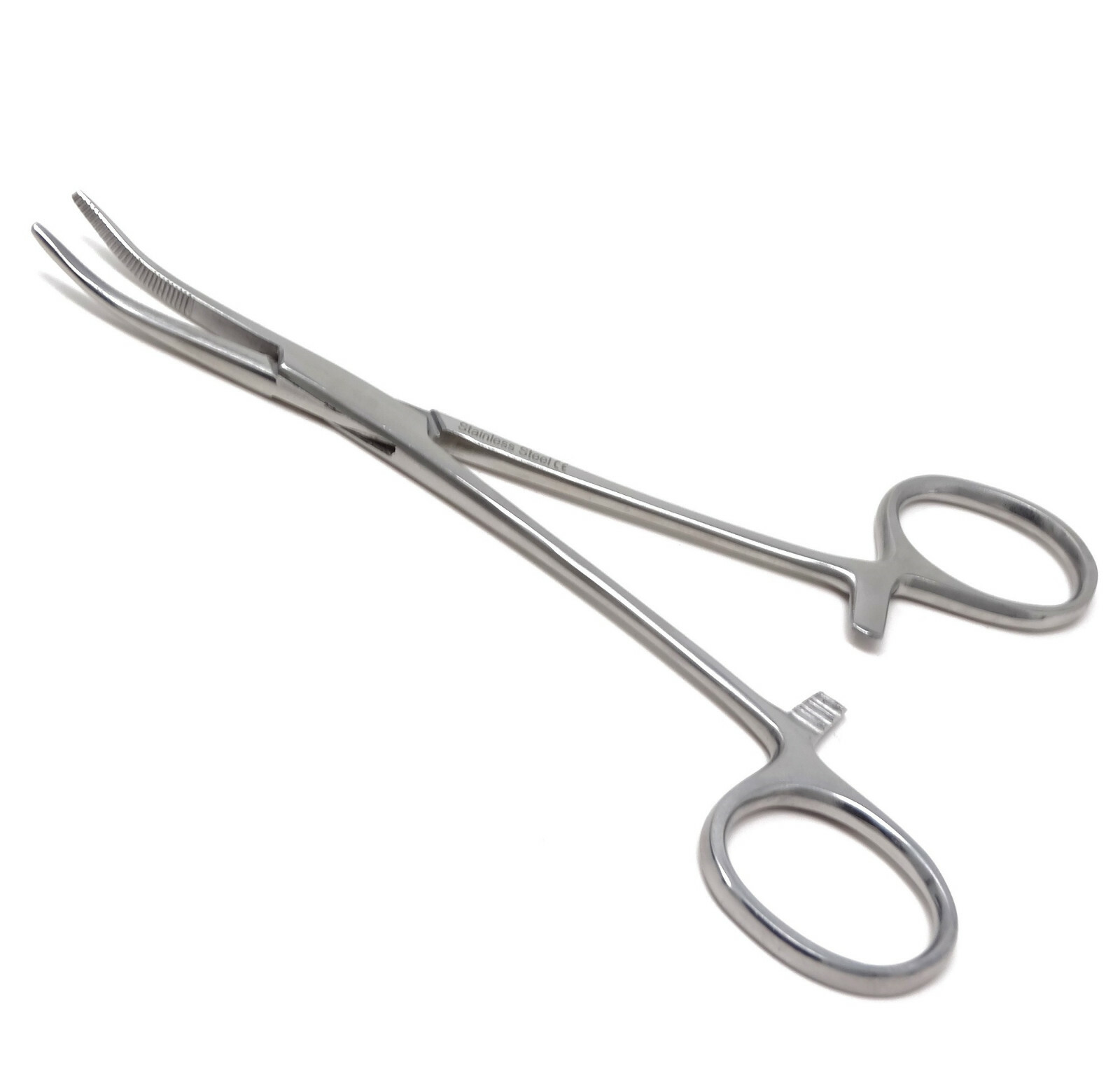 Body Piercing Half Serrated Clamp Forceps Micro Dermal Hemostat 5.5″ Curved