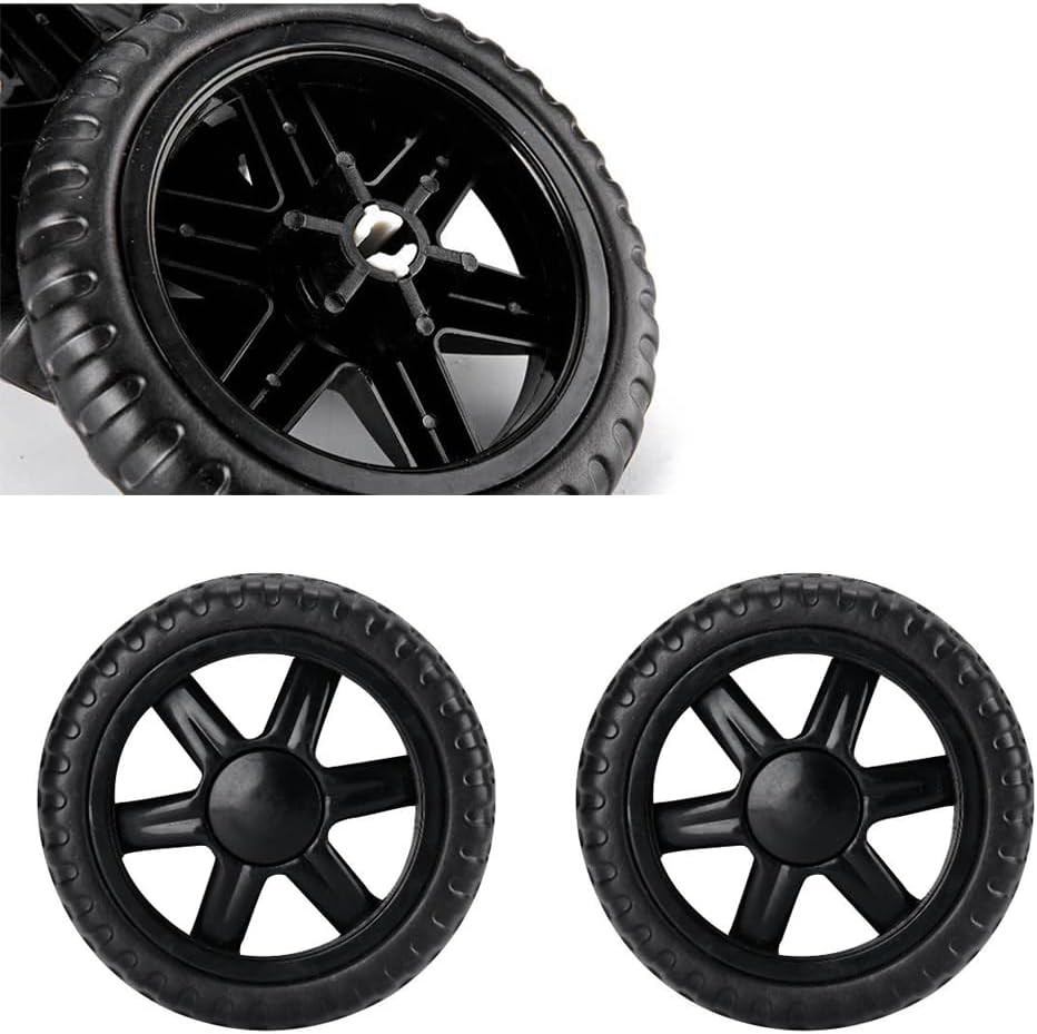 2 Pack Shopping Cart Wheels Replacement 5 inch Dia Rubber Foam Wheel Repair…