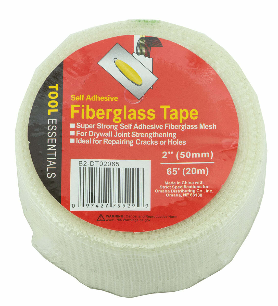 2″ x 65′ Fiberglass Mesh Self Adhesive Drywall Tape